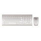 CHERRY DW 8000 clavier Souris incluse Universel RF sans fil QWERTY Anglais américain Argent, Blanc