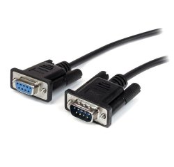 StarTech.com Zwarte straight-through DB9 RS232 seriële kabel - M/F 2 m