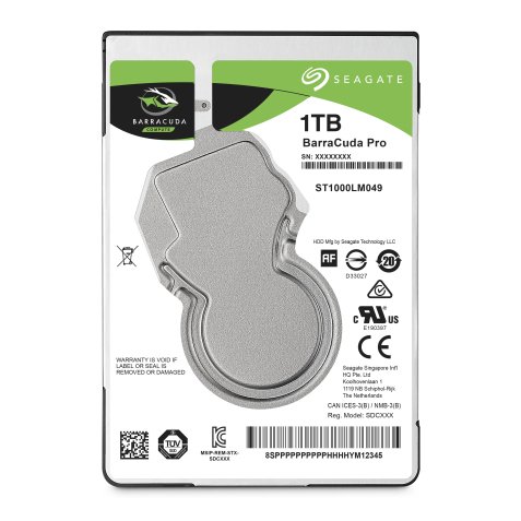 Seagate Barracuda Pro disque dur 1 To 7200 tr/min 128 Mo 2.5" Série ATA III