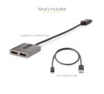 StarTech.com DP to Dual HDMI MST HUB - Dual HDMI 4K 60Hz - DisplayPort Multi Monitor Adapter with 1ft / 30cm cable - DP 1.4 Multi Stream Transport Hub, DSC | HBR3 - DP to HDMI Splitter