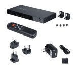 StarTech.com 4-Port 8K HDMI Switch, HDMI 2.1 Switcher 4K 120Hz HDR10+, 8K 60Hz UHD, HDMI Switch 4 In 1 Out, Auto/Manual Source Switching, Power Adapter and Remote Included
