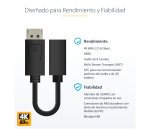 Cable de 15cm Adaptador DisplayPort Macho a Mini DisplayPort Hembra - DP a Mini DP - Negro