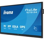 iiyama TE7513A-B1AG Écran d'affichage dynamique Écran plat interactif 190,5 cm (75") Wifi 500 cd/m² 4K Ultra HD Noir Écran tactile Intégré dans le processeur Android 18/7