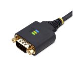 StarTech.com 3ft (1m) USB to Serial Adapter Cable, COM Retention, Interchangeable Screws/Nuts, USB-A to DB9 RS232, FTDI IC, ESD Protection, Windows/macOS/Linux
