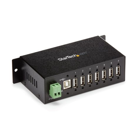 StarTech.com Industrieller montierbarer 7 Port USB 2.0 Hub - Schwarz