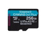 Kingston Technology Carte microSDXC Canvas Go Plus Gen4 200 Mo/s A2 U3 V30 256 Go + adaptateur