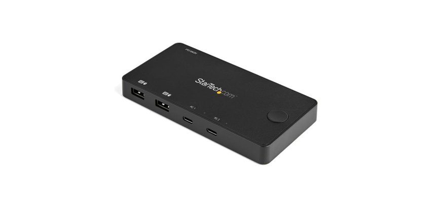 StarTech.com Switch KVM USB-C 2 ports - 4K 60Hz HDMI - Mini- commutateur KVM HDMI UHD compact à 2 ports avec Câbles USB Types C - Auto-alimenté - MacBook iPad Pro ThinkPad IdeaPad EliteBook