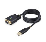 StarTech.com Adaptateur USB vers Série Null Modem de 1m, Vis/Écrous DB9 Interchangeables, COM Rétention, Câble Adaptateur USB-A vers RS232, FTDI, ESD Niveau 4, Windows/macOS/ChromeOS/Linux - Construction TPE