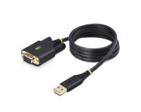StarTech.com Adaptateur USB vers Série Null Modem de 1m, Vis/Écrous DB9 Interchangeables, COM Rétention, Câble Adaptateur USB-A vers RS232, FTDI, ESD Niveau 4, Windows/macOS/ChromeOS/Linux - Construction TPE