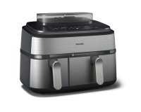 Philips 5000 series NA555/00 fryer Double 9 L Stand-alone 2750 W Hot air fryer Silver