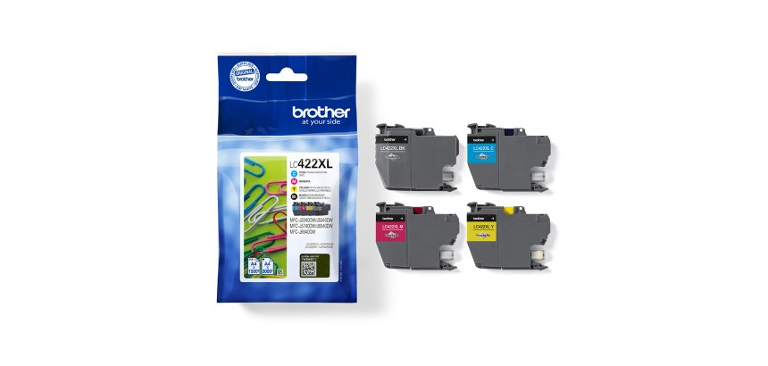 Brother LC422XLVAL ink cartridge 4 pc(s) Original Black, Cyan, Magenta, Yellow