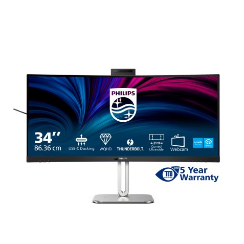 Philips 6000 series 34B2U6603CH/00 écran plat de PC 86,4 cm (34") 3440 x 1440 pixels Wide Quad HD LCD Gris