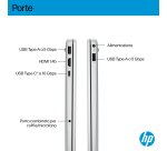 HP OmniBook 3 NGAI OmniBook 3 Next Gen AI 15-fn0010nl Copilot+ PC AMD Ryzen AI 7 350 Computer portatile 39,6 cm (15.6") Full HD 32 GB DDR5-SDRAM 1 TB SSD Wi-Fi 6 (802.11ax) Windows 11 Home Argento