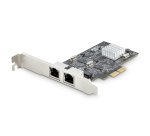 StarTech.com Carte Réseau PCIe à 2 Ports 2,5 Gbps NBASE-T, Intel I225-V - Carte Réseau pour PC - Carte Réseau Ethernet Multi-Gigabit - Carte LAN Serveur PCI Express 2.1 - Interface Ethernet de Bureau
