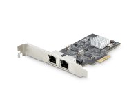 StarTech.com Carte Réseau PCIe à 2 Ports 2,5 Gbps NBASE-T, Intel I225-V - Carte Réseau pour PC - Carte Réseau Ethernet Multi-Gigabit - Carte LAN Serveur PCI Express 2.1 - Interface Ethernet de Bureau