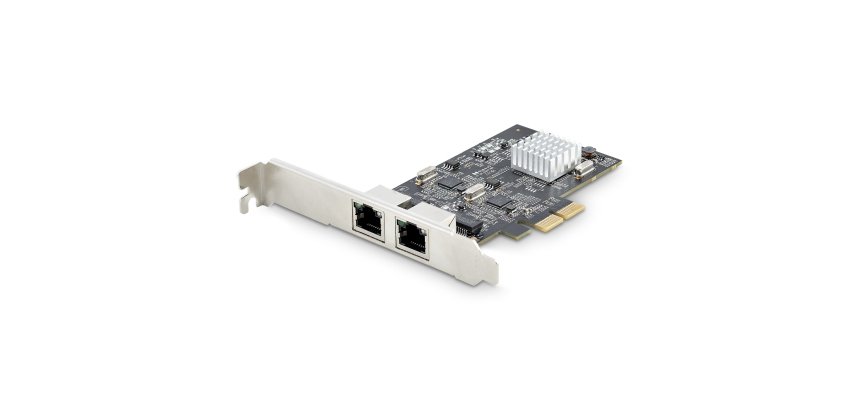 StarTech.com Carte Réseau PCIe à 2 Ports 2,5 Gbps NBASE-T, Intel I225-V - Carte Réseau pour PC - Carte Réseau Ethernet Multi-Gigabit - Carte LAN Serveur PCI Express 2.1 - Interface Ethernet de Bureau