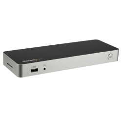 StarTech.com USB C Dock, Dual Monitor HDMI & DisplayPort 4K 30Hz, USB Type-C Laptop Docking Station, 60W Power Delivery, SD, 4 ports USB-A 3.0 Hub, GbE, Audio, Thunderbolt 3 Compatibel