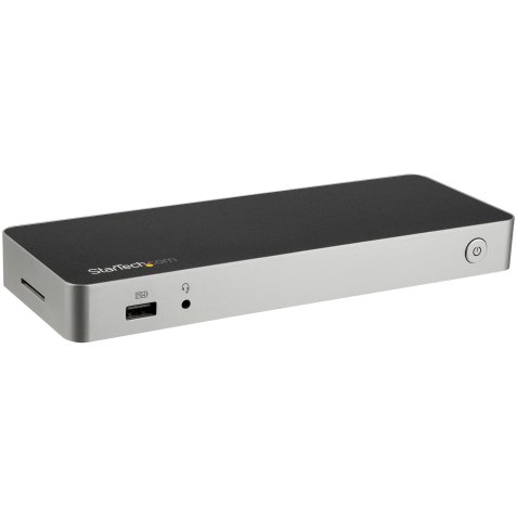 StarTech.com USB-C Dockingstation - Zwei Monitore HDMI & DP 4K 30Hz - USB-C Laptop Docking station 60W Power Delivery, SD, 4 Port USB-A 3.0 Hub, GbE, Audio - Thunderbolt 3 kompatibel