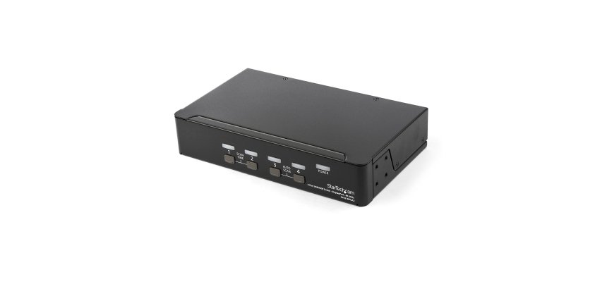StarTech.com Switch KVM DisplayPort à 4 Ports - 4K60Hz - Écran Unique - Switch KVM USB UHD DP 1.2 à 2 Ports avec Hub USB 3.0 Intégré et Audio - Dell HP Apple Lenovo - Conforme TAA