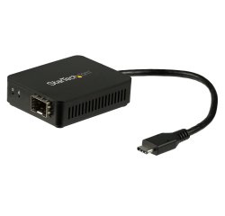 StarTech.com Adattatore di rete USB-C a Fibre ottiche - Convertitore SFP con slot aperto
