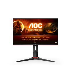 AOC G2 Q24G2A/BK LED display 60,5 cm (23.8") 2560 x 1440 Pixeles Quad HD LCD Negro, Rojo