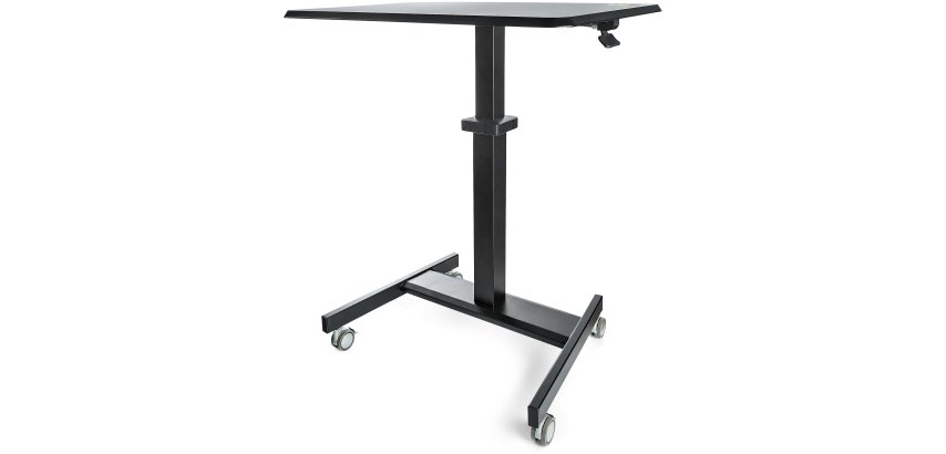 StarTech.com Höhenverstellbarer Schreibtisch - Sit Stand Workstation -Ergonomischer Stehpult mit Rollen - Computertisch mit verriegelbarem One-Touch-Lift für Lehrer/Schüler