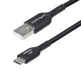 StarTech.com Câble de Charge USB-A vers USB-C de 3m, Charge et Synchronisation, 3A, USB 2.0, Gaine TPE - Cordon de Charge USB Noir
