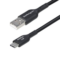 StarTech.com Câble de Charge USB-A vers USB-C de 3m, Charge et Synchronisation, 3A, USB 2.0, Gaine TPE - Cordon de Charge USB Noir