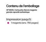 HP 903XL Cartouche d’encre magenta grande capacité authentique