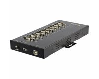 StarTech.com Hub Série 8 Ports USB vers RS232/RS485/RS422 - Convertisseur Industriel USB 2.0 vers DB9 - IP30 - Hub Série Métallique Montable sur Rail DIN - Protection ESD 15kV