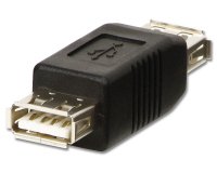 Lindy 71230 cambiador de género para cable USB A Negro