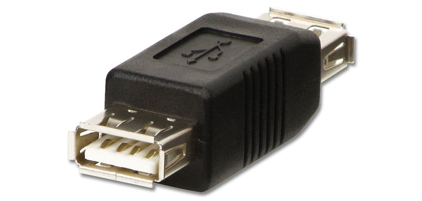 Lindy 71230 cambiador de género para cable USB A Negro