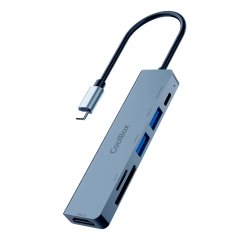 CoolBox MINIDOCK C61 ALUMINIO USB-C A HDMI 4K/2xUSB-A/USB-C PD/SD/MICROSD PC/MAC/CONSOLAS