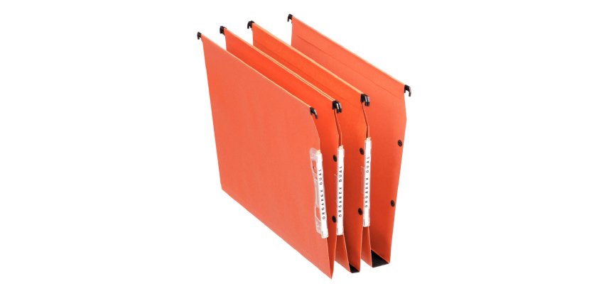 Dossier suspendu esselte dual kraft lmg 220g armoire entraxe 330mm h275mm fond 30 coloris orange boîte 25 unités