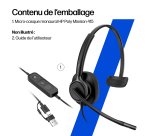 HP Poly Micro-casque filaire USB binaural Mission 425 Classic (en vrac)