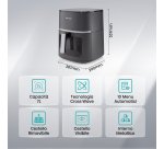 Hisense HAF1900D friggitrice Singolo 7 L 1800 W Friggitrice ad aria calda Nero