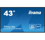 iiyama LH4341UHS-B2 Écran d'affichage dynamique 108 cm (42.5") LCD 500 cd/m² 4K Ultra HD Intégré dans le processeur Android 8.0 24/7