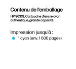 HP 963XL Cartouche d'encre cyan authentique, grande capacité
