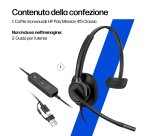 HP Poly Cuffie cablate monoaurali Mission 415 USB Classic