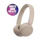 Sony WH-CH520 Auricolare Wireless A Padiglione Musica e Chiamate USB tipo-C Bluetooth Base di ricarica Crema