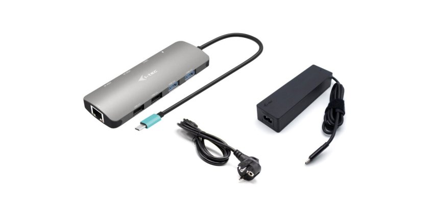 i-tec Metal USB-C Nano 2x Display Docking Station with PD 100 W + Charger 100W