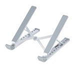 StarTech.com Foldable Laptop Riser Stand, Portable Height Adjustable Ergonomic Laptop Stand, Ventilated Aluminum Frame Supports 22lb (10Kg), Tilt/Raised/Angled Laptop/Tablet Stand, Collapsible Design
