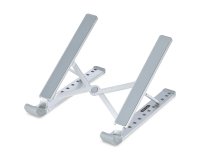 StarTech.com Supporto per PC Portatile pieghevole - Supporto ergonomico per laptop regolabile in altezza e inclinazione - Telaio in alluminio ventilato - Riser stand da scrivania per notebook/tablet fino a 10 kg