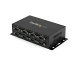 StarTech.com 8 Port USB to DB9 RS232 Serial Adapter Hub – Industrial DIN Rail and Wall Mountable - TAA
