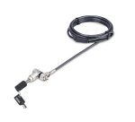StarTech.com Câble Antivol pour Ordinateur Portable de 2m - Câble de Sécurité pour PC Compatible avec Noble Wedge/Nano/K-Slot, Câble de Verrouillage à Clé, Câble Antivol en Acier au Carbone Résistant aux Coupures