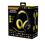 Konix PacMan Auriculares Alámbrico Diadema Juego USB tipo A Negro, Amarillo