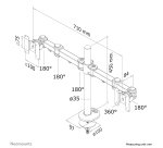Neomounts FPMA-D960DG Support d'écran à fixer 10-27"