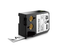 DYMO XTL Cassette d'étiquettes multi usage en vinyle 24 mm x 7 m Noir sur Blanc