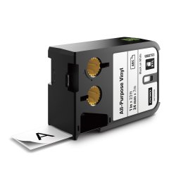DYMO XTL Cassette d'étiquettes multi usage en vinyle 24 mm x 7 m Noir sur Blanc