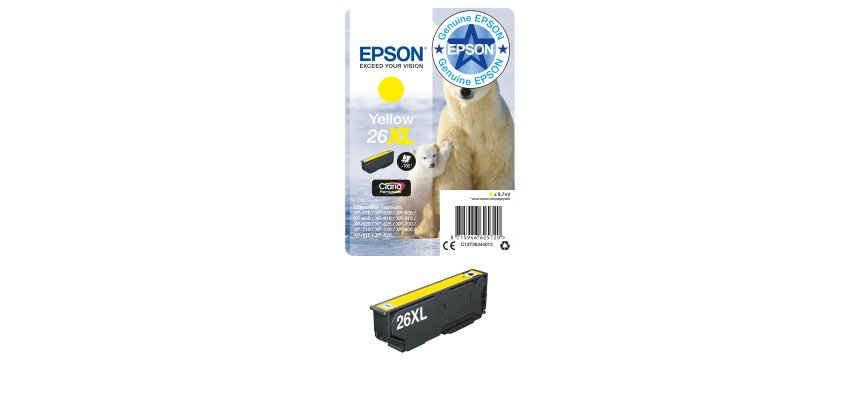 Epson 26XL - XL - yellow - original - ink cartridge